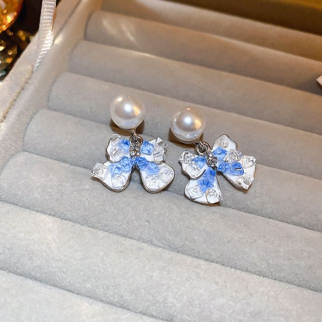 (Various Faux / Bow Earring Floral Alloy Pearl Designs)