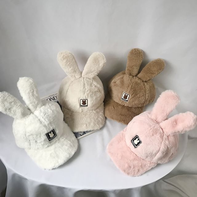 Applique Cap Rabbit Chenille Ear Baseball