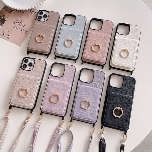 Case Phone Card Faux Leather Holder