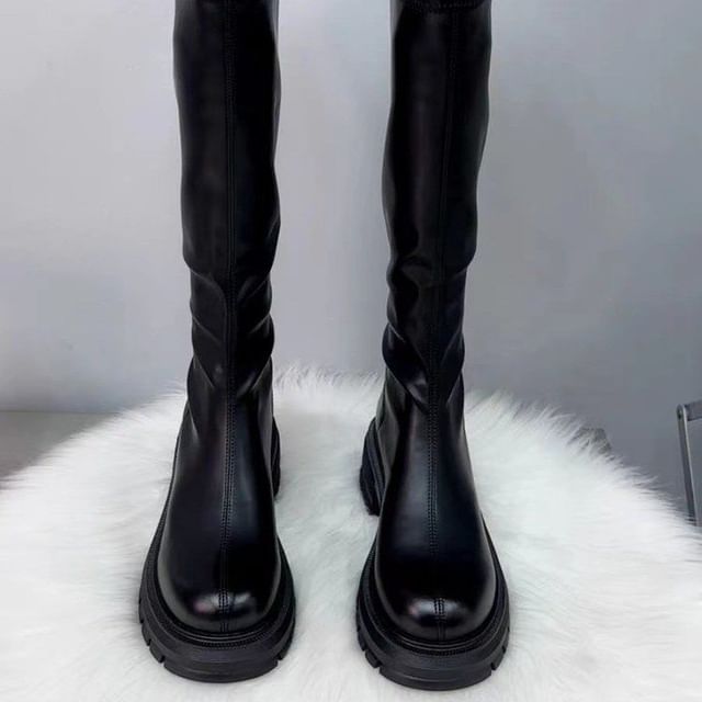 Platform Knee Boots High