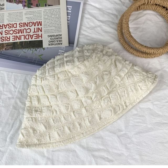 Plain Hat Bucket Shirred