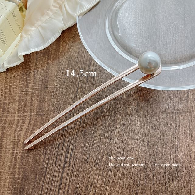 Faux Pearl Alloy Hair Stick