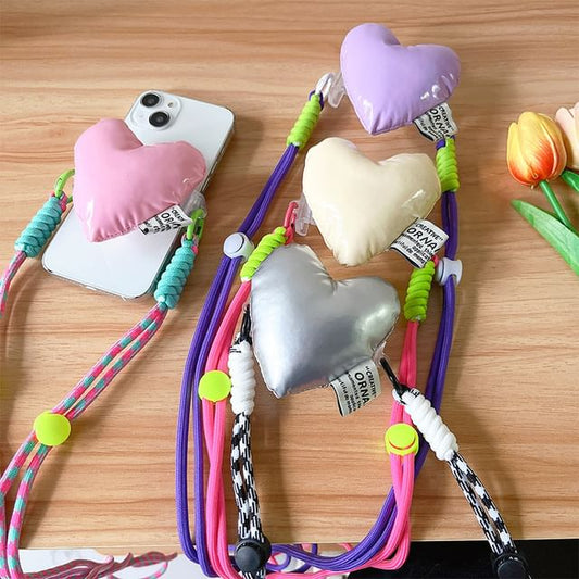 Lanyard On Phone Clip Heart Padded
