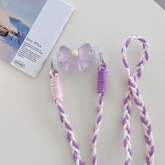 Bow Pearl Clip On Phone Lanyard