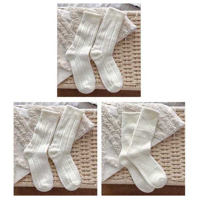 Plain Short Socks Set