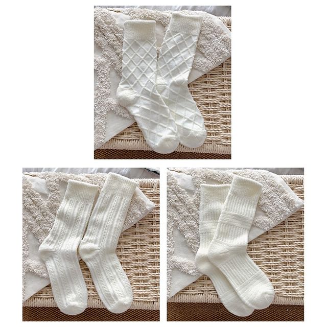 Plain Short Socks Set