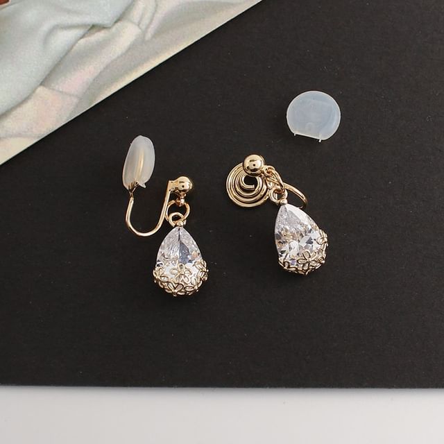 Alloy Earring Rhinestone Drop