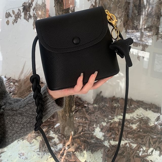 Flap Plain Bag Leather Crossbody Faux