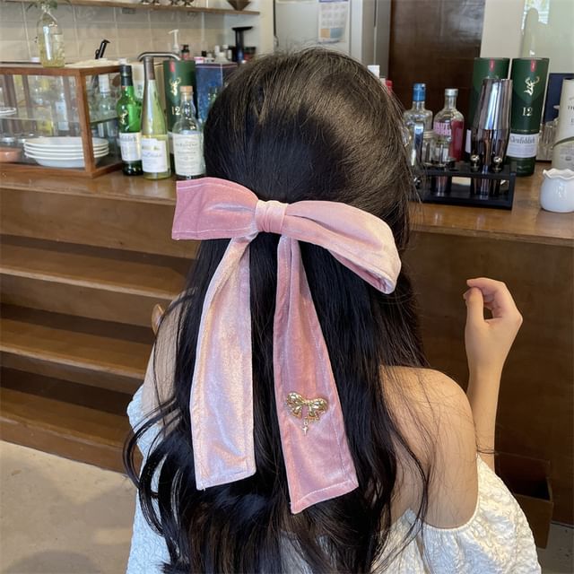 Clip Bow Hair Velvet