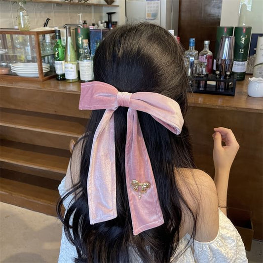 Clip Bow Hair Velvet