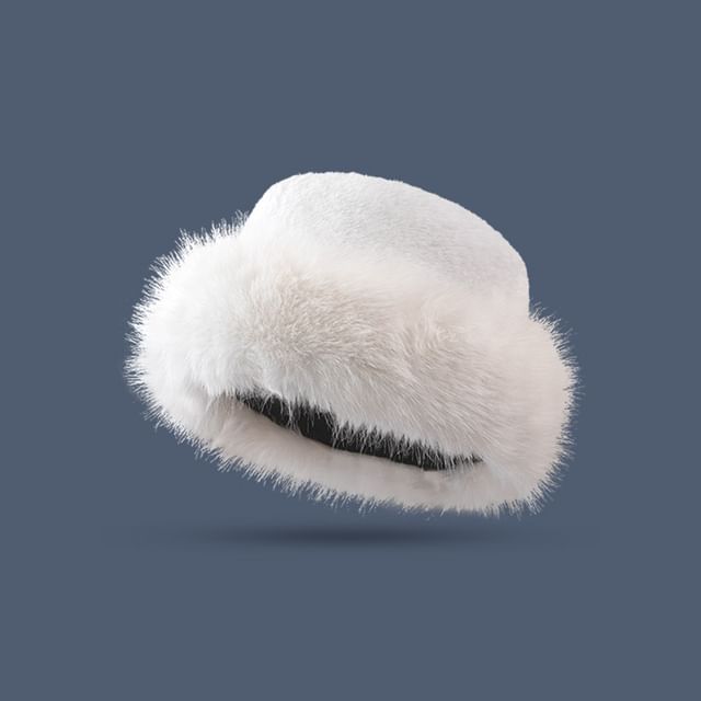 Fur Plain Faux Hat