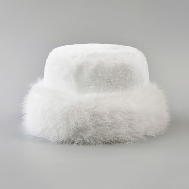 Fur Plain Faux Hat