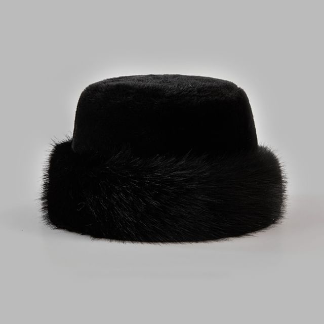 Fur Plain Faux Hat