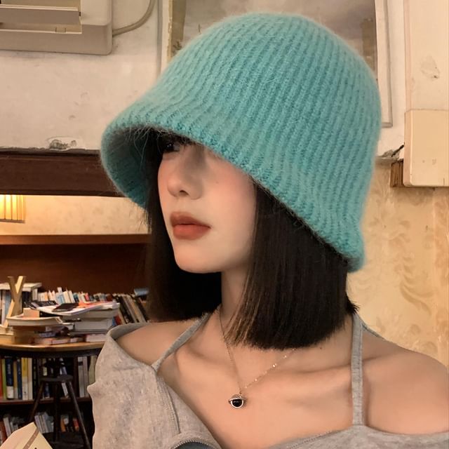 Knit Cloche Hat Plain