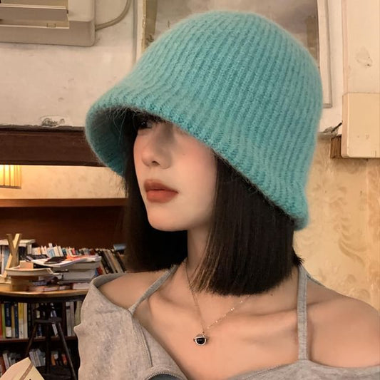 Knit Cloche Hat Plain
