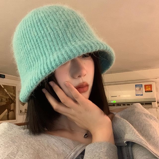 Knit Cloche Hat Plain