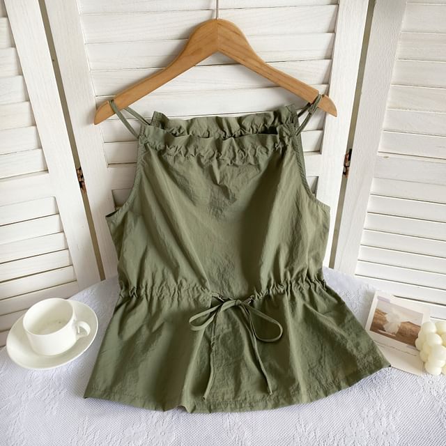Schlichtes Camisole-Top mit Kordelzug