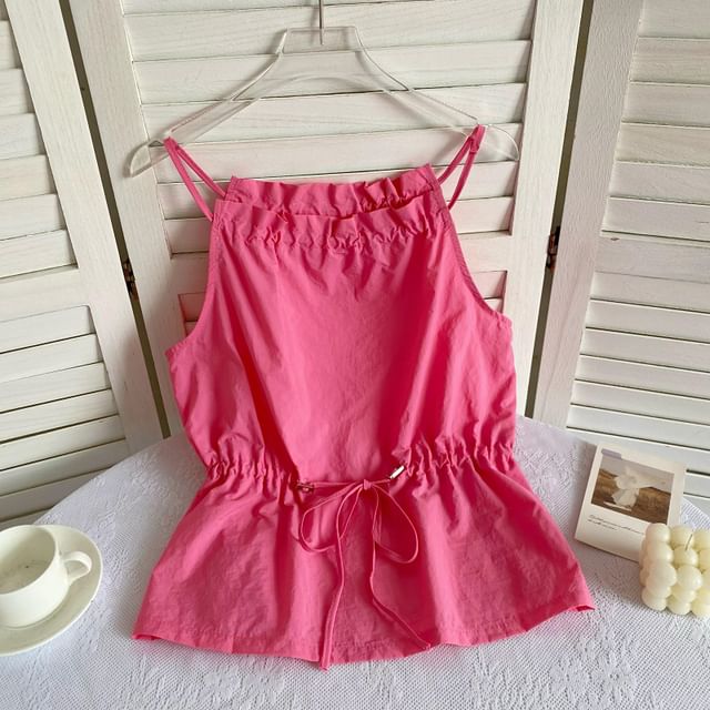 Schlichtes Camisole-Top mit Kordelzug