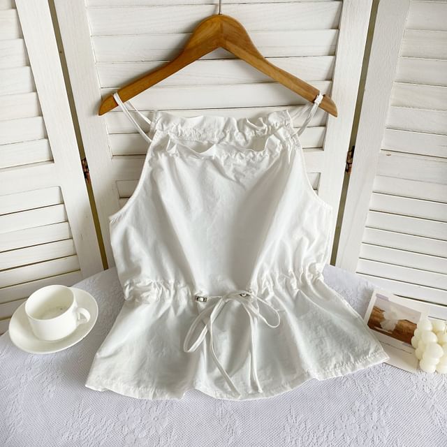 Schlichtes Camisole-Top mit Kordelzug