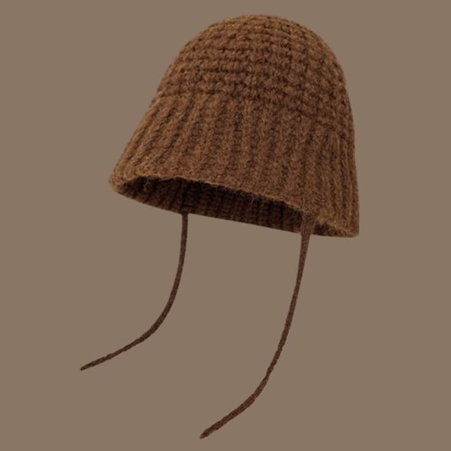 Plain Knit Bucket Hat