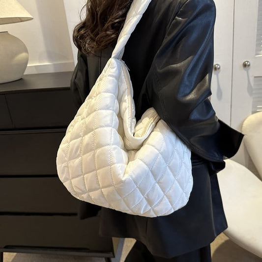 Plain Quilted Crossbody Bag