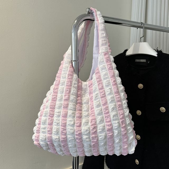 Plain Shirred Tote Bag