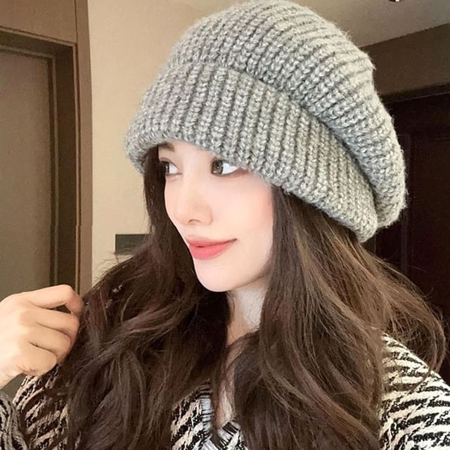 Knit Slouchy Beanie Plain