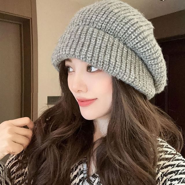 Knit Slouchy Beanie Plain