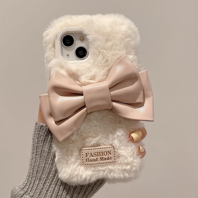 Phone Chenille Bow Case