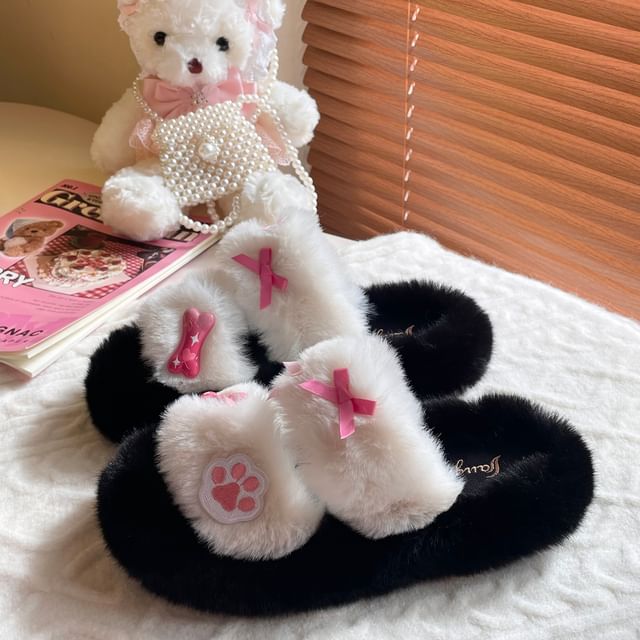 Fluffy Slide Sandals