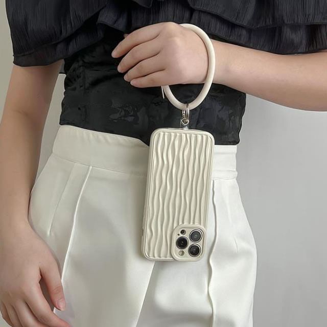 Phone Textured Hoop Charm Case