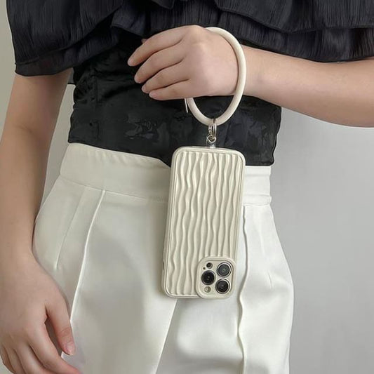 Phone Textured Hoop Charm Case