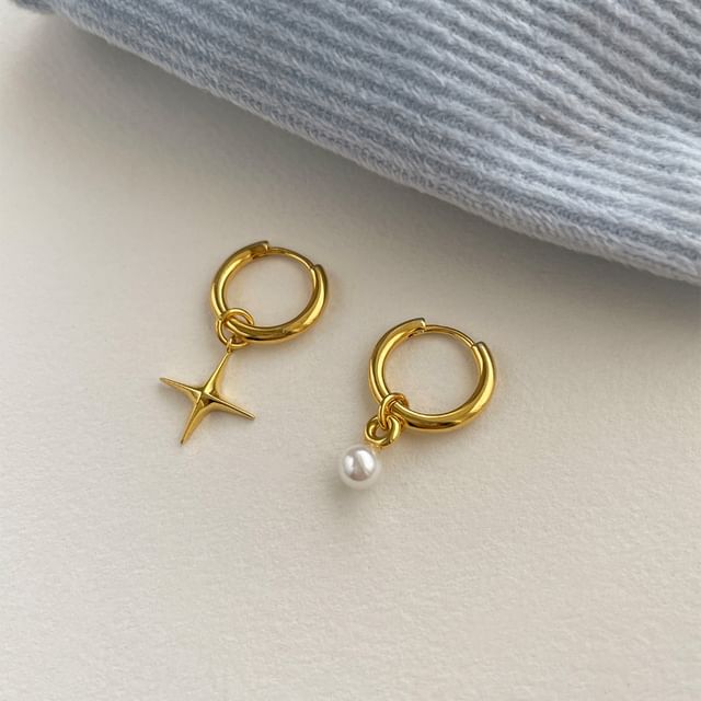 Star Asymmetrical Alloy Drop Earring