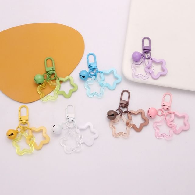 Star Bell Bag Charm Keyring