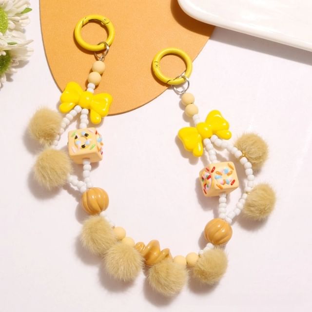 Bow Pom Pom Bag Charm