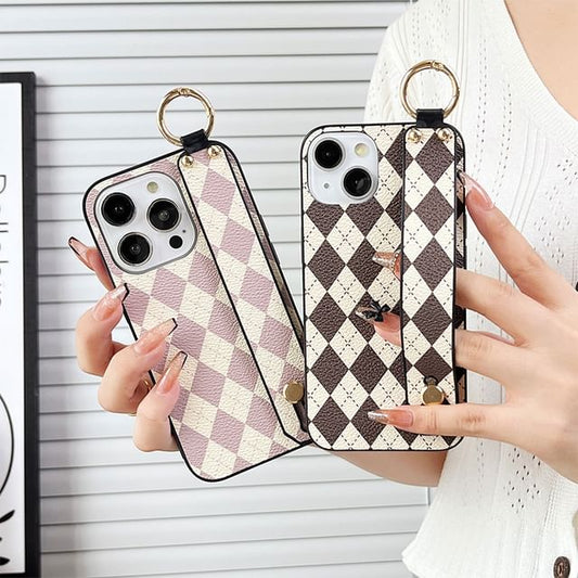 Phone Strap Argyle Case