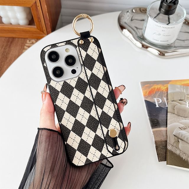Phone Strap Argyle Case