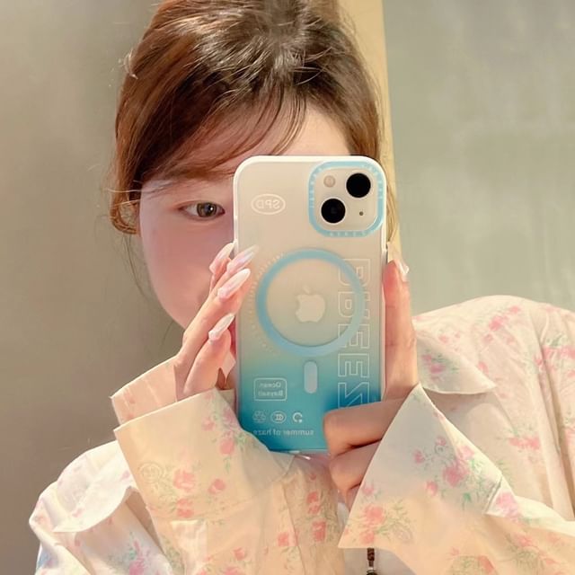 Case MagSafe Lettering Gradient Phone