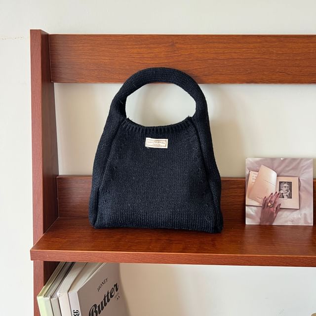 Knit Plain Tote Bag