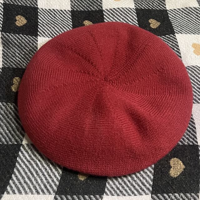 Knit Beret Plain