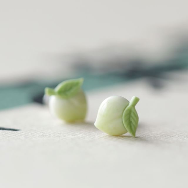 Ceramic Stud Earring Peach