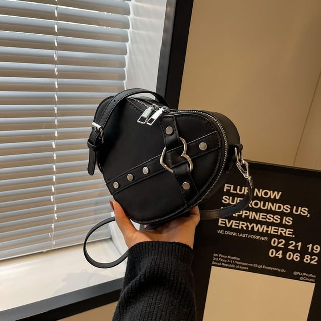 Heart Leather Bag Crossbody Faux