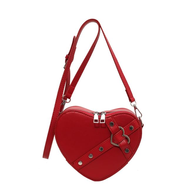 Heart Leather Bag Crossbody Faux