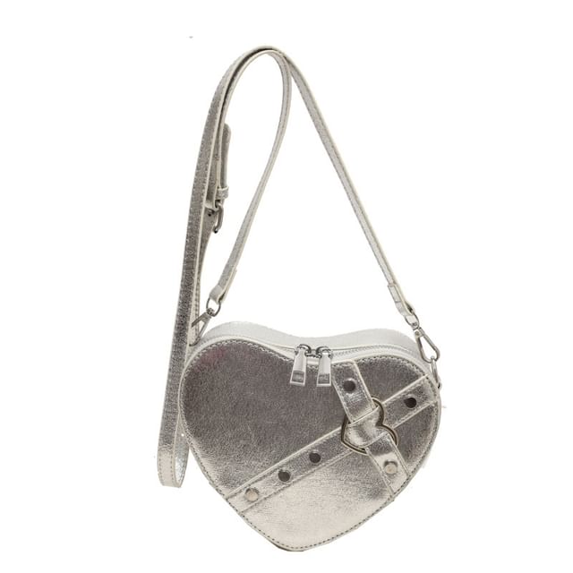 Heart Leather Bag Crossbody Faux