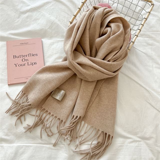 Plain Fringed Scarf