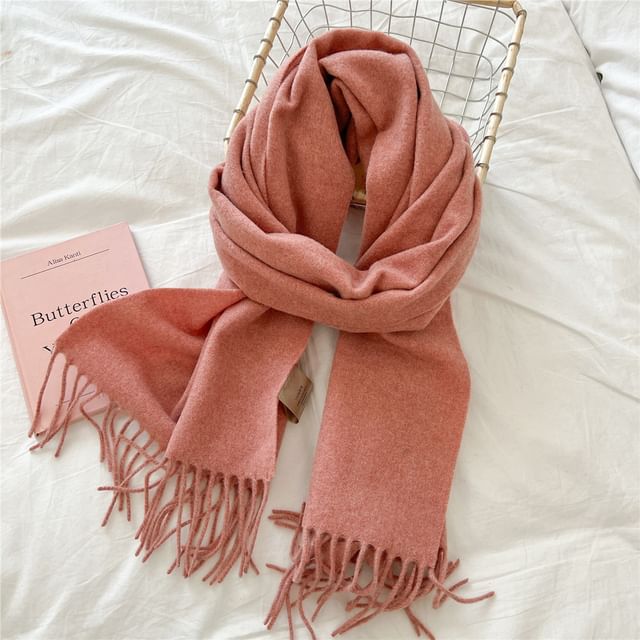 Plain Fringed Scarf