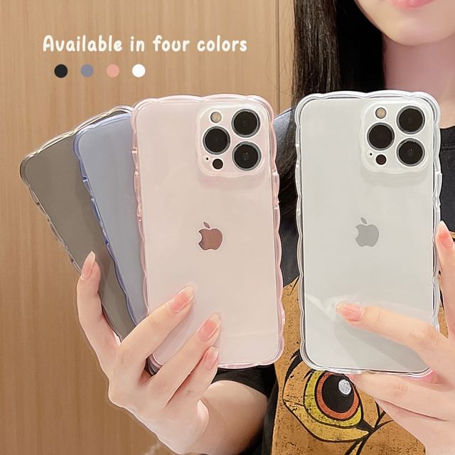 Wavy Case Transparent Phone