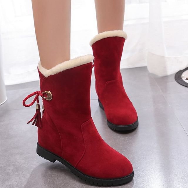 Snow Short Boots Hidden-Wedge