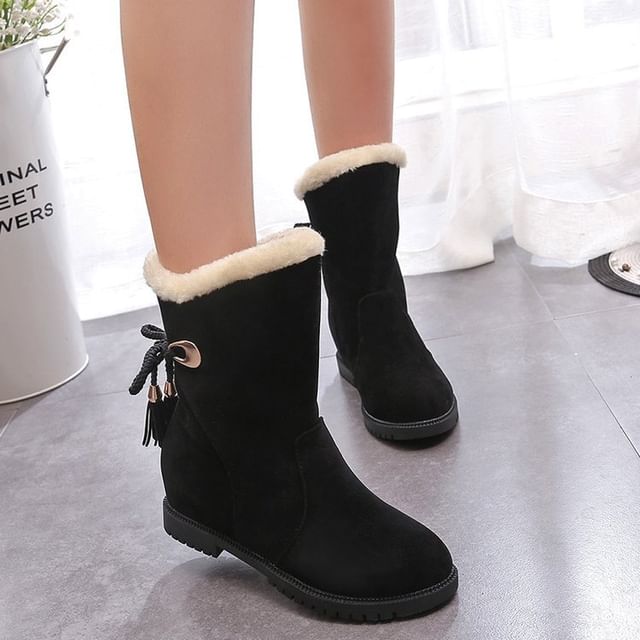 Snow Short Boots Hidden-Wedge