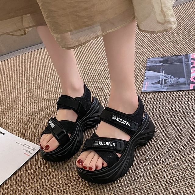 Lettering Adhesive Sandals Strap